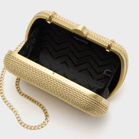 Gold Martina Coiled Rope Clutch
