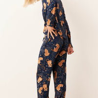 Shari Cloud Jersey PJ Set in Cosmic Jungle
