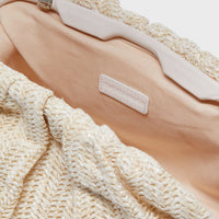 Light Raffia Slouchy Clutch