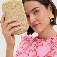 Gold Martina Coiled Rope Clutch