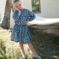 MILIANNE SKIRT -- BLEU SOLEIL FLEURIT