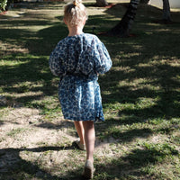 LITTLE MARCHE TOP -- BLEU SOLEIL FLEURIT
