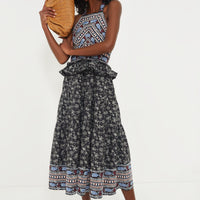 Dark Raffia Slouchy Clutch