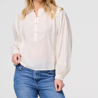 Broderie Anglaise Puff Sleeve Blouse