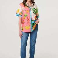 Tropical Print Short Sleeve Shirt