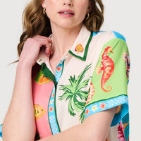Tropical Print Short Sleeve Shirt