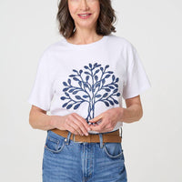Sparkly Graphic Print Short Sleeve Top