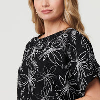 Floral Relaxed Short Sleeve Top
