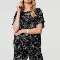 Floral Relaxed Short Sleeve Top