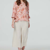 Paisley Print Oversized Blouse