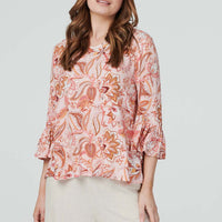 Paisley Print Oversized Blouse