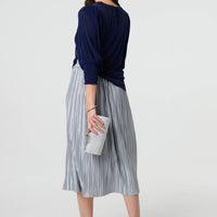 Sparkly 3/4 Puff Sleeve Mesh Top
