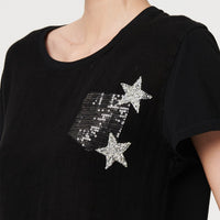 Metallic Star Detail Relaxed T-Shirt