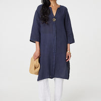 Longline 3/4 Sleeve Knee Length Tunic