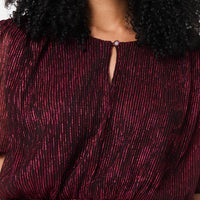 Glitter Mesh Ruched Semi Sheer Crop Top