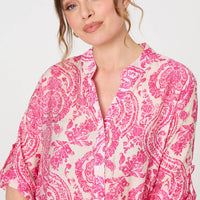 Paisley Print Relaxed Longline Shirt