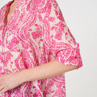 Paisley Print Relaxed Longline Shirt