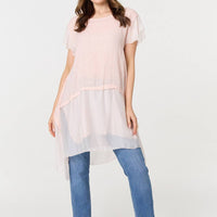 Cap Sleeve Relaxed Longline Tunic Top