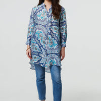 Paisley Long Sleeve Tunic Shirt