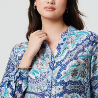 Paisley Long Sleeve Tunic Shirt