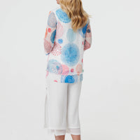 Printed Semi Sheer Layered Relaxed Tunic