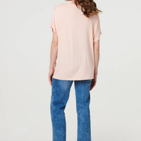 Sparkly Embellished Relaxed T-Shirt
