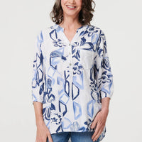Floral Sequin Embellished Blouse Top