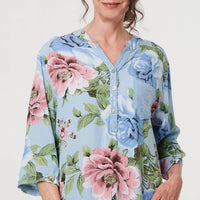 Floral Sequin Embellished Relaxed Blouse