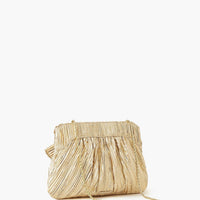Gold Rayne Pleated Frame Clutch