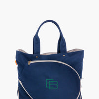Navy Monogrammed Tennis Tote