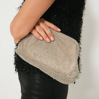 Gold Diamante Doreen Clutch