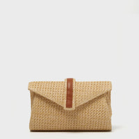 Rowen Raffia Envelope Clutch
