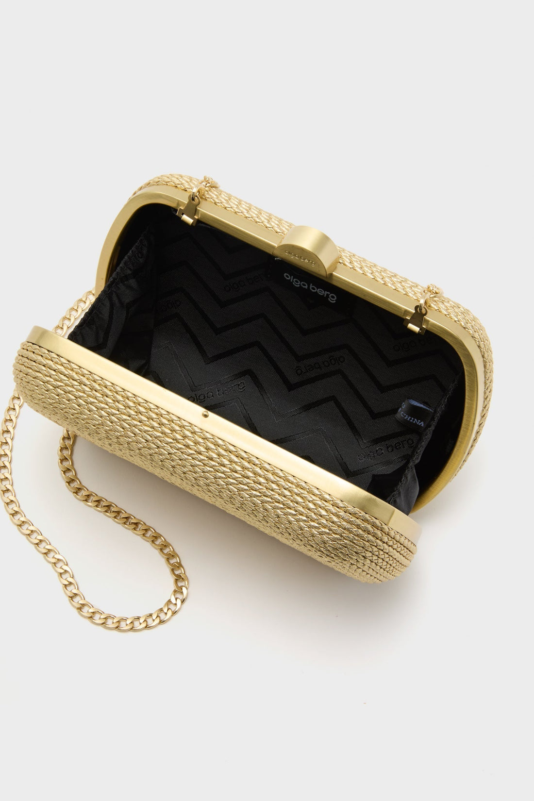 Gold Martina Coiled Rope Clutch