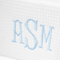 Cotton Waffle Cosmetic Bag