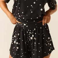 Taylor Cloud Jersey PJ Set in Black Stars