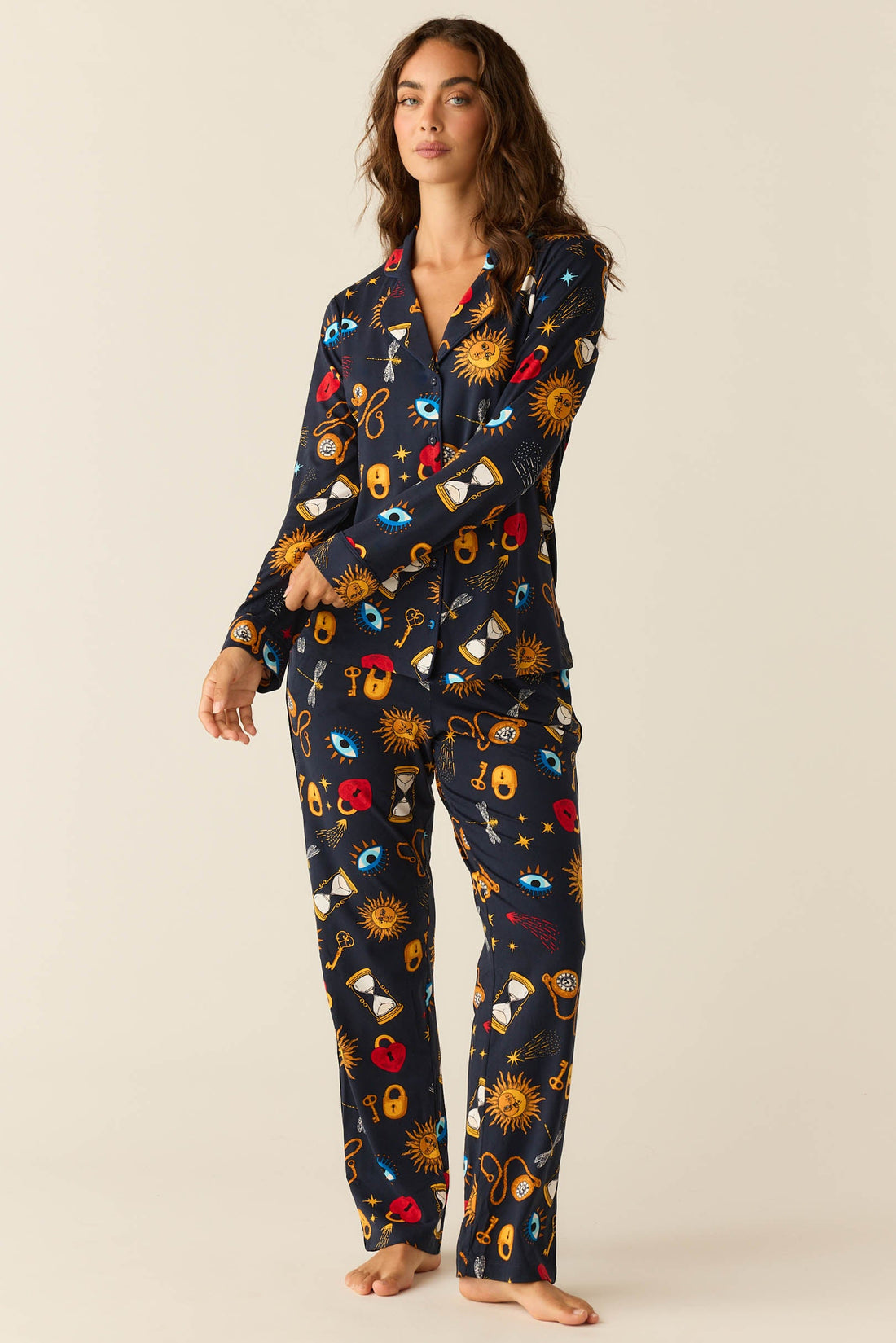 Winter Cloud Jersey PJ Set in Mystic