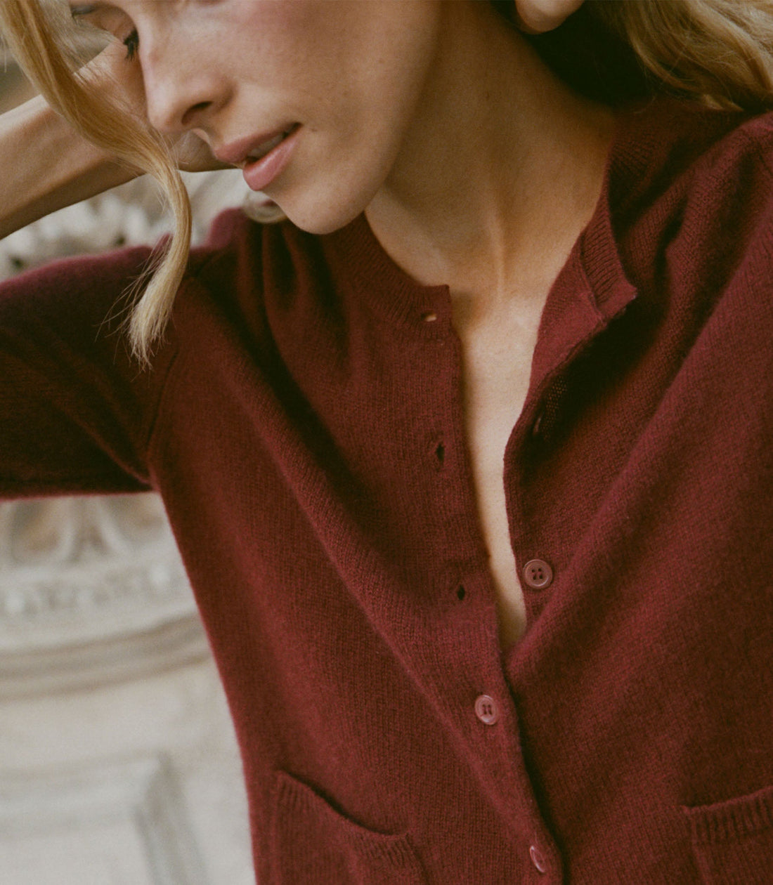 FREYA CARDIGAN -- MALBEC