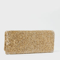 Gold Beaded Clutch
