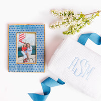 Cotton Waffle Cosmetic Bag