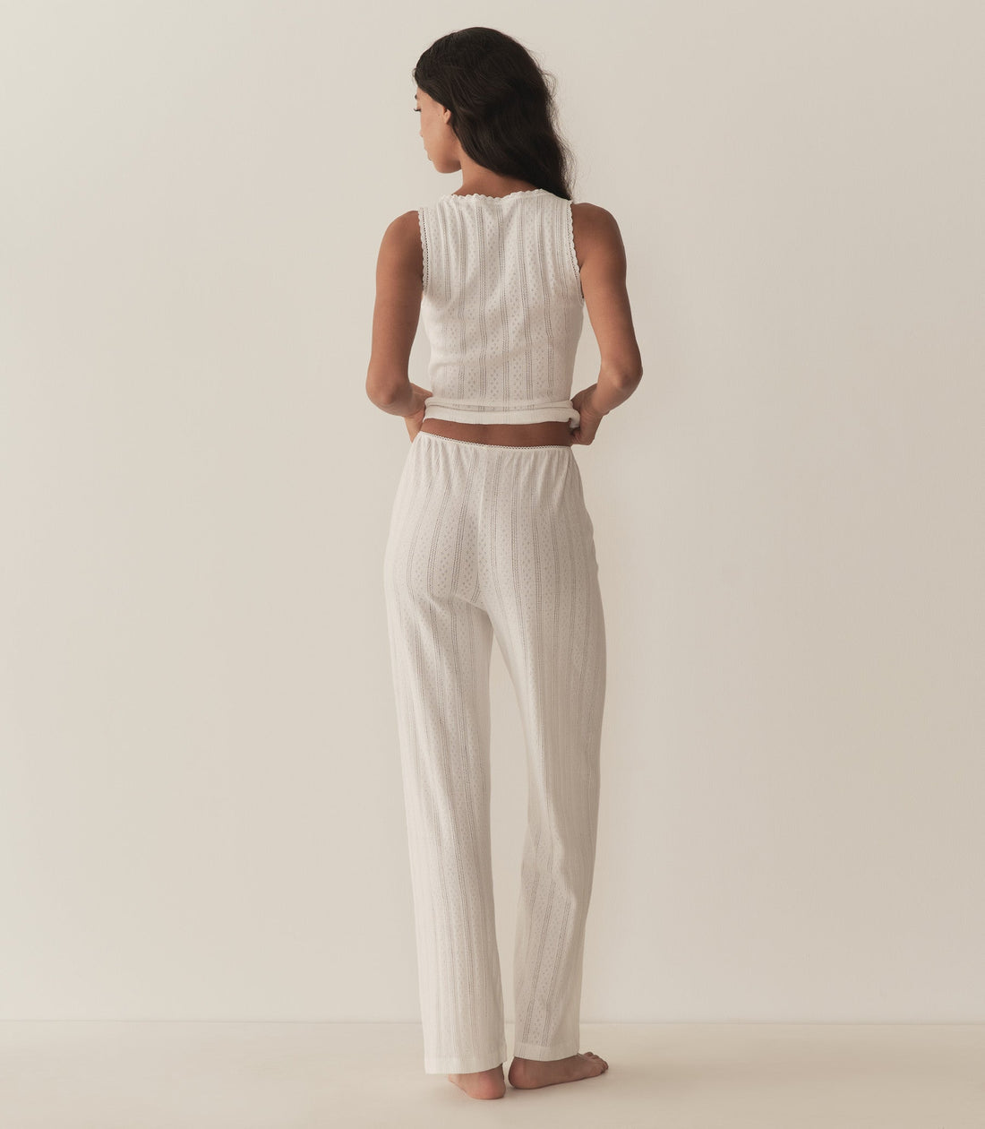LAVON POINTELLE PANT -- SALT