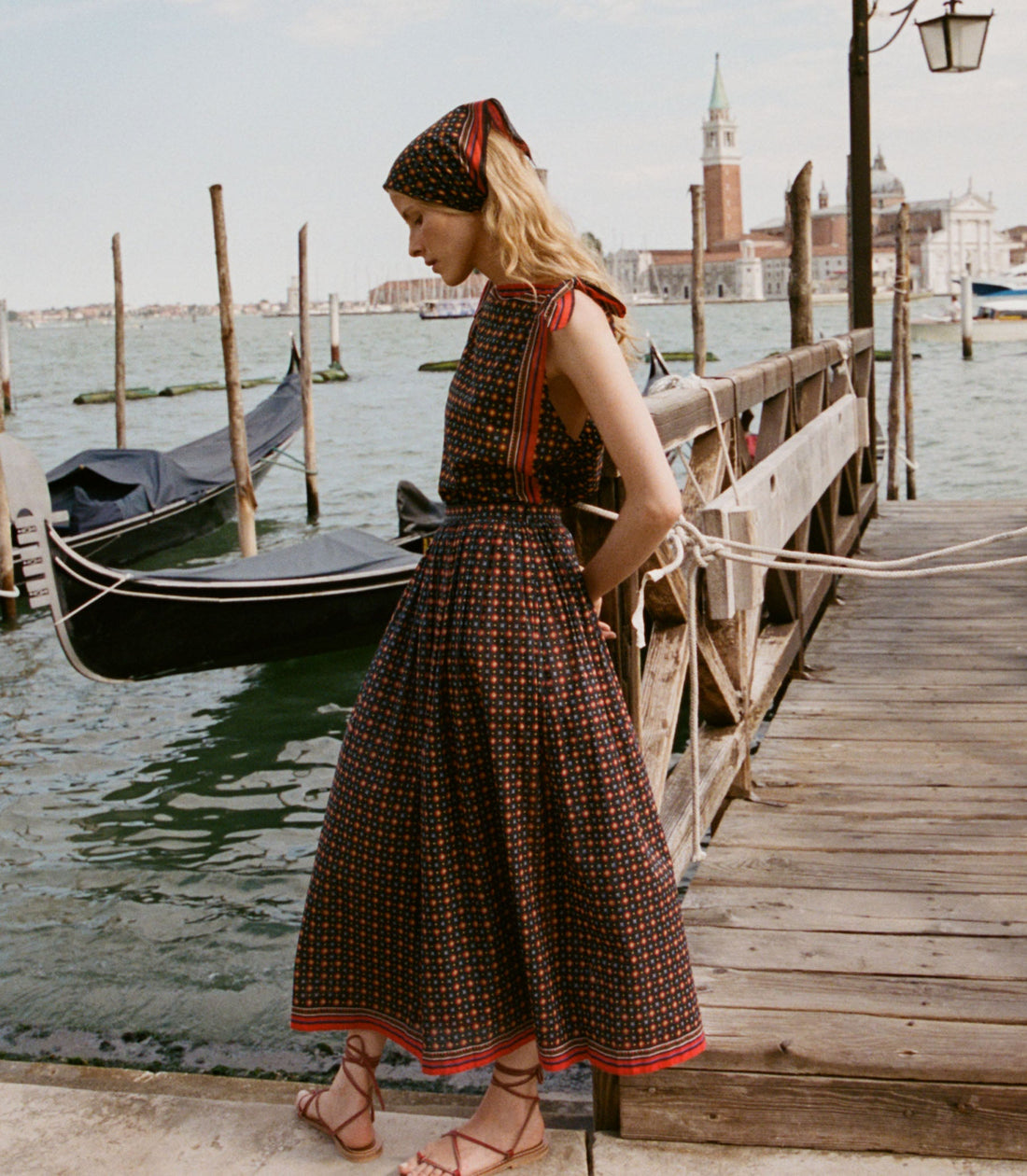 MARICETTE SKIRT -- NOIR MONTMARTRE FOULARD