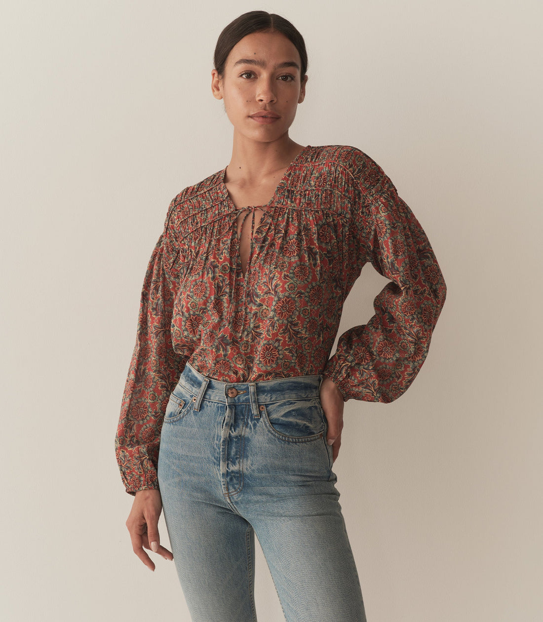 RENELLE TOP -- L'ORANGE SOLEIL FLEURIT