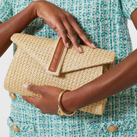 Rowen Raffia Envelope Clutch