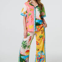 Tropical Print Short Sleeve Shirt