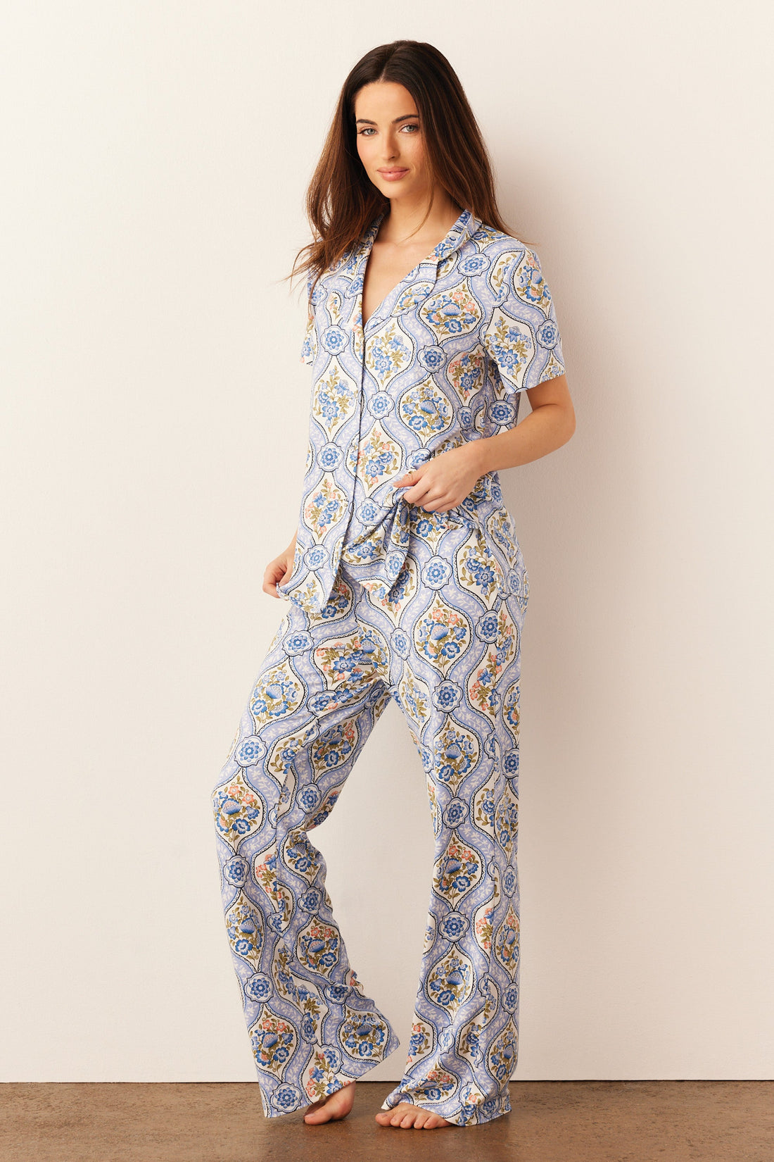 Elsa Cloud Jersey PJ Set in Villeroy