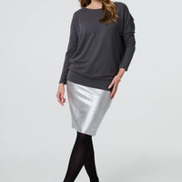 Drop Shoulder Relaxed Knit Top
