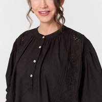 Broderie Anglaise Puff Sleeve Blouse