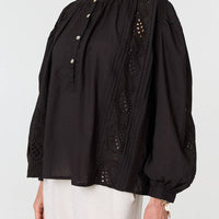 Broderie Anglaise Puff Sleeve Blouse