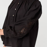 Broderie Anglaise Puff Sleeve Blouse