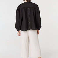 Broderie Anglaise Puff Sleeve Blouse